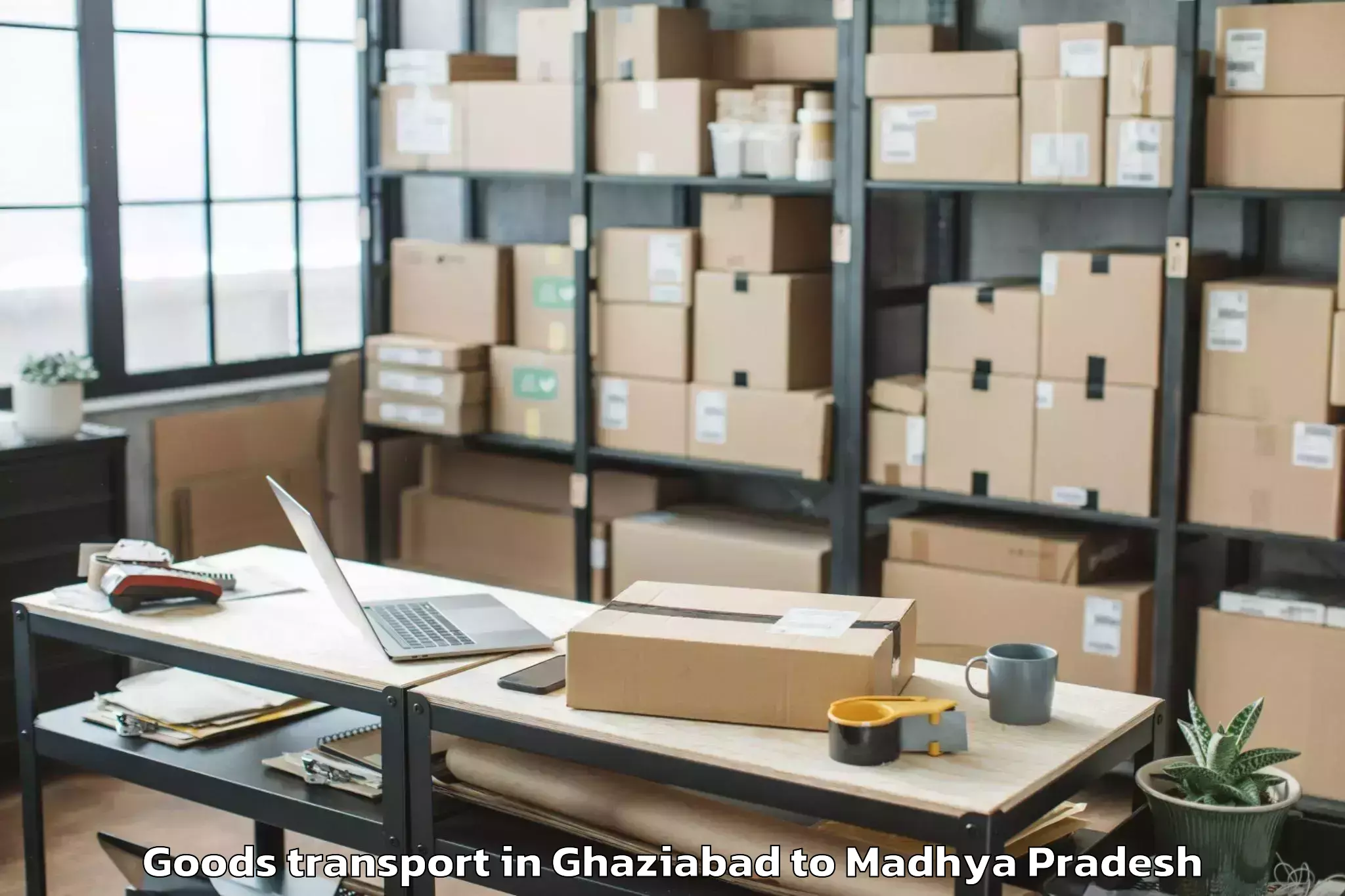 Get Ghaziabad to Sage University Indore Goods Transport